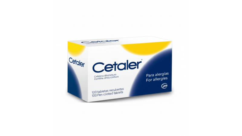 CETALER TABLETAS 10 MG X 100 CETIRIZINA TAB