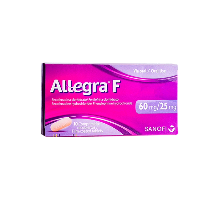 ALLEGRA F 60MG 25MGX10 FEXOFENAD FENILEFRIN TAB