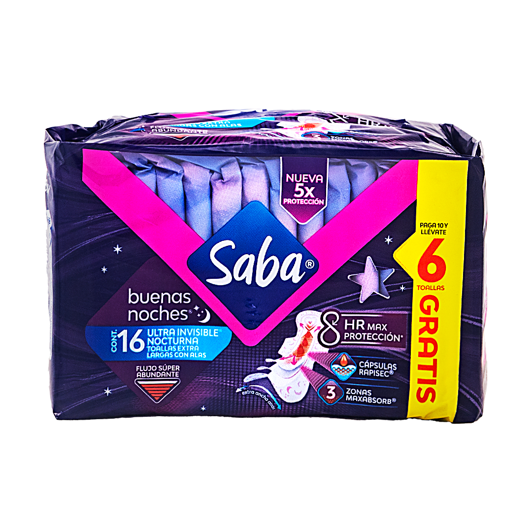 SABA BUENAS NOCHES CON ALAS 16 12S
