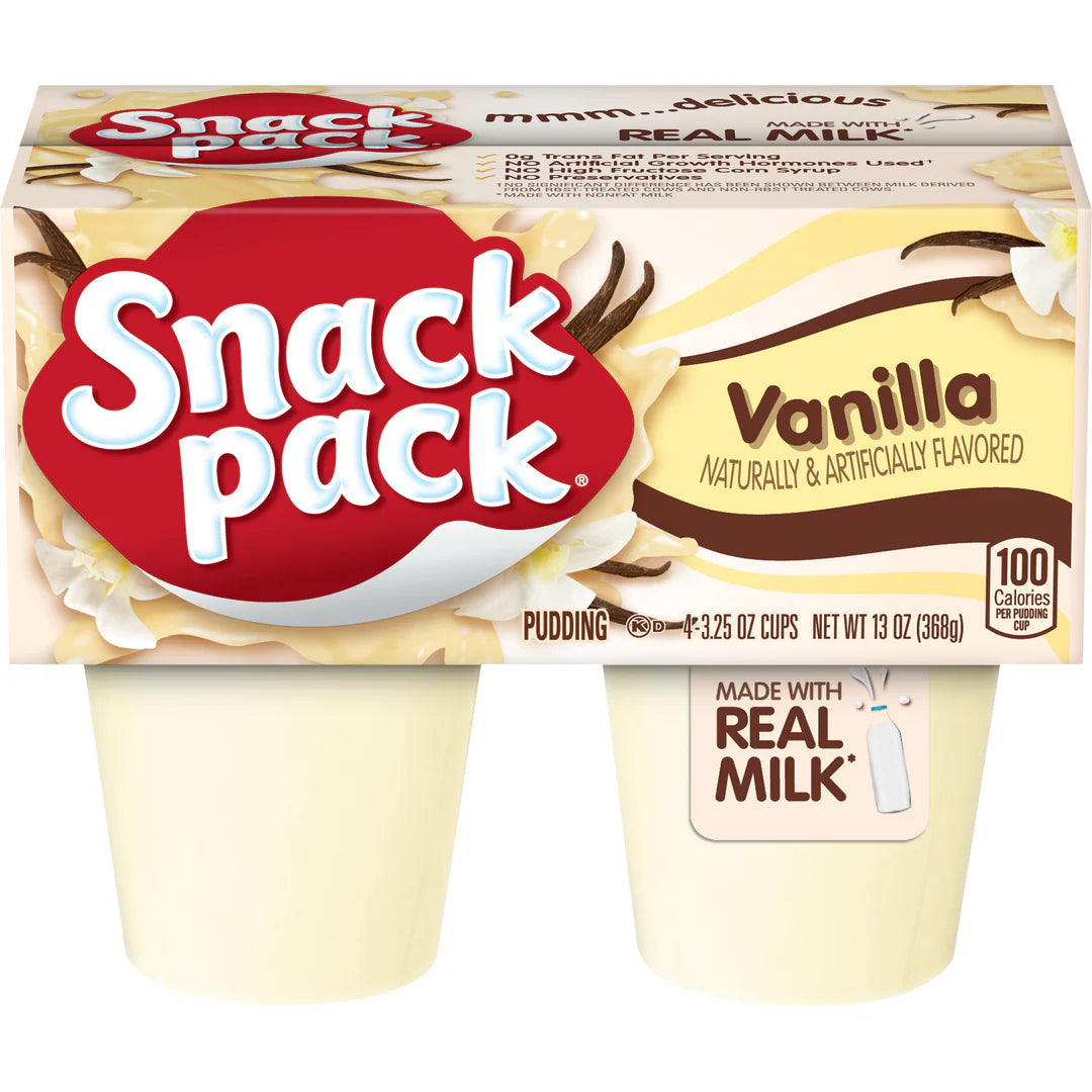 SNACK PACK VANILLA 13OZ