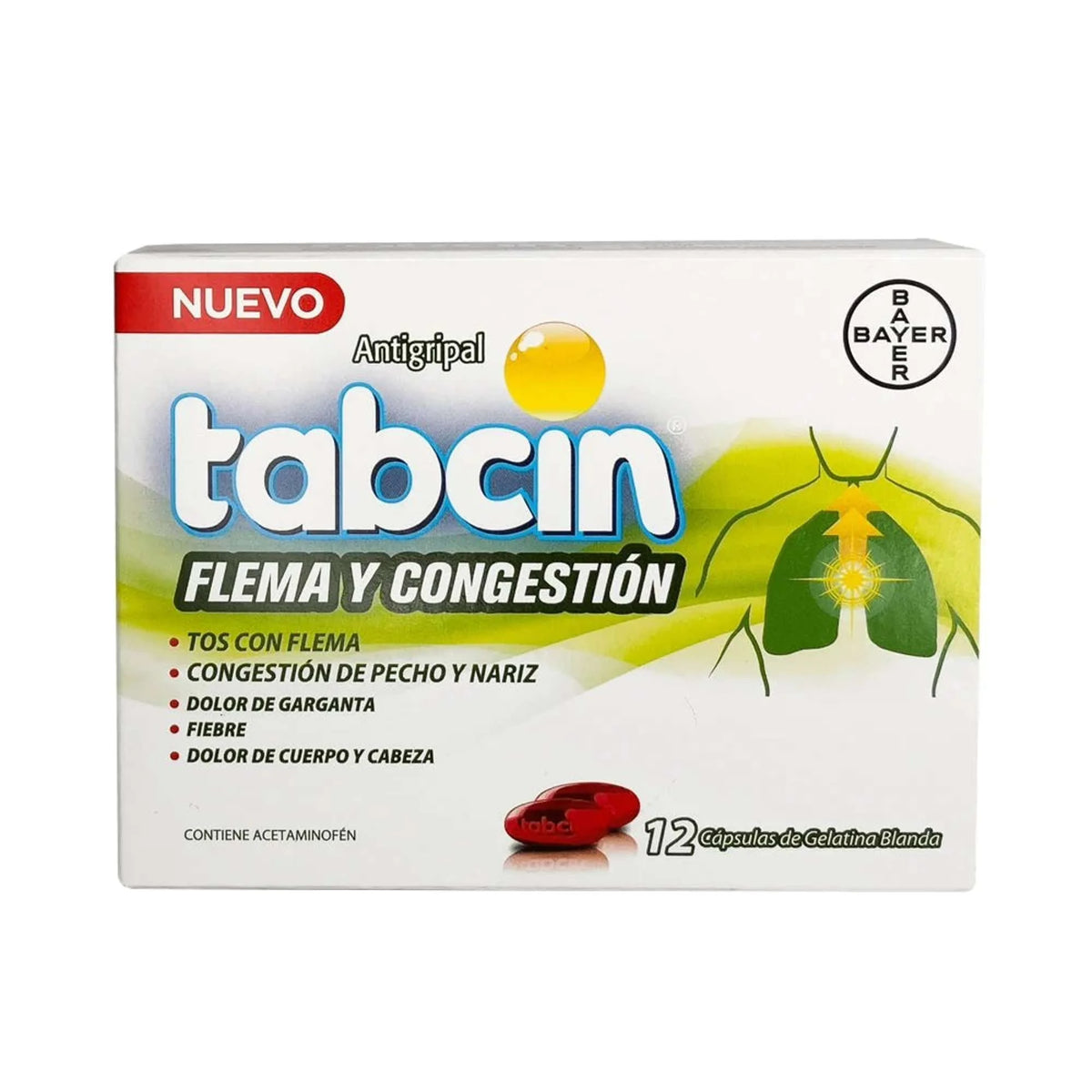 TABCIN FLEMA Y CONGESTION X 12 CAP BLANDAS
