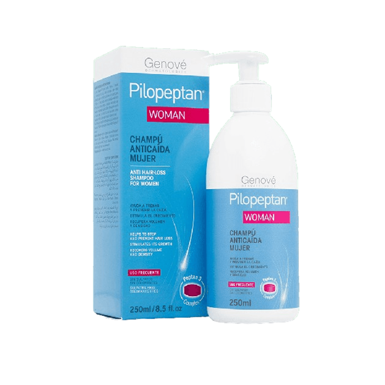 GENOVE - PILOPEPTAN WOMAN SHAMPOO ANTICAIDA MUJER 250ml