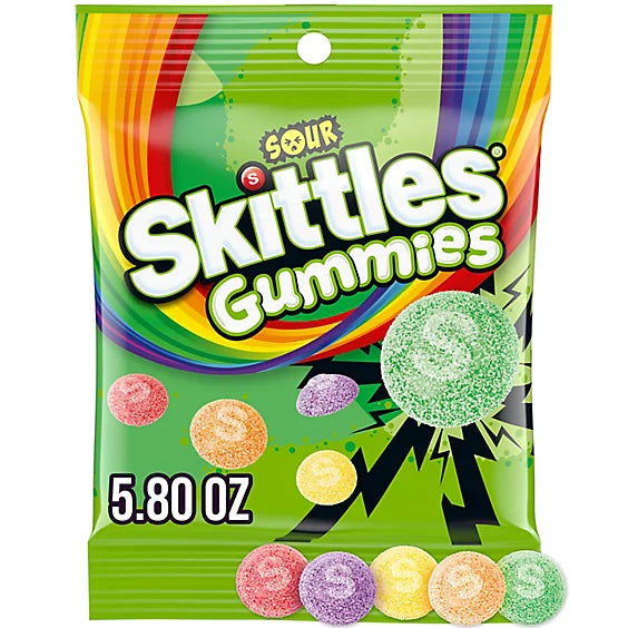 SKITTLE GUMMIES SOUR 5.8OZ