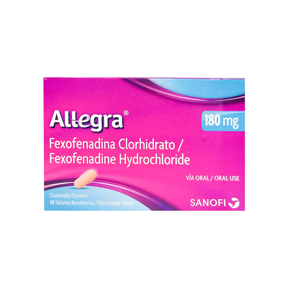 ALLEGRA 180MG X10  FEXOFENADINA   TAB