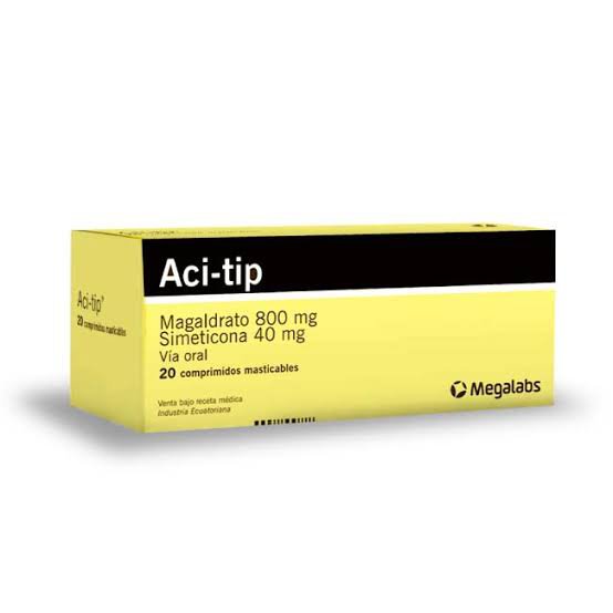 ACI-TIP TABLETAS MAGALDRATO/SIMETICONA