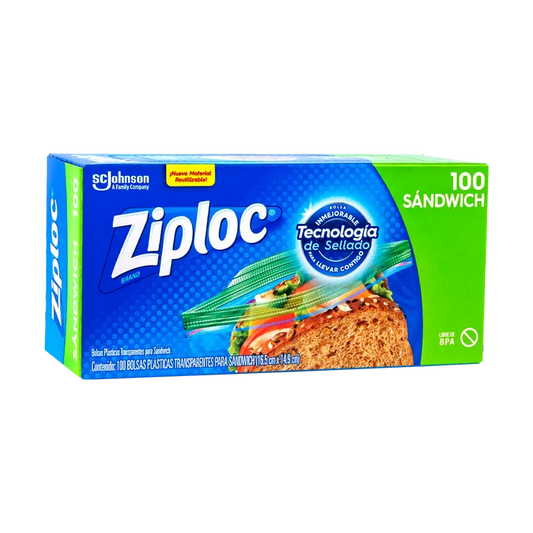 ZIPLOC SANDWICH BAGS 12 100CT
