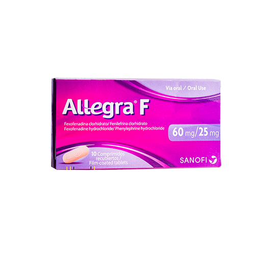 ALLEGRA F 60MG 25MGX10  FEXOFENAD  FENILEFRIN  TAB