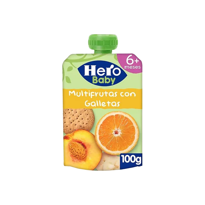 HERO MULTIFRUTA CON GALLETAS 100G