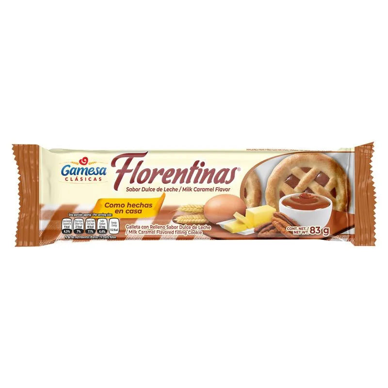 FLORENTINAS CAJETA DULCE DE LECHE 83G
