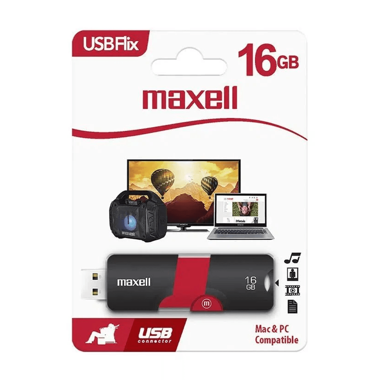 FLIX RED USB 16GB RED