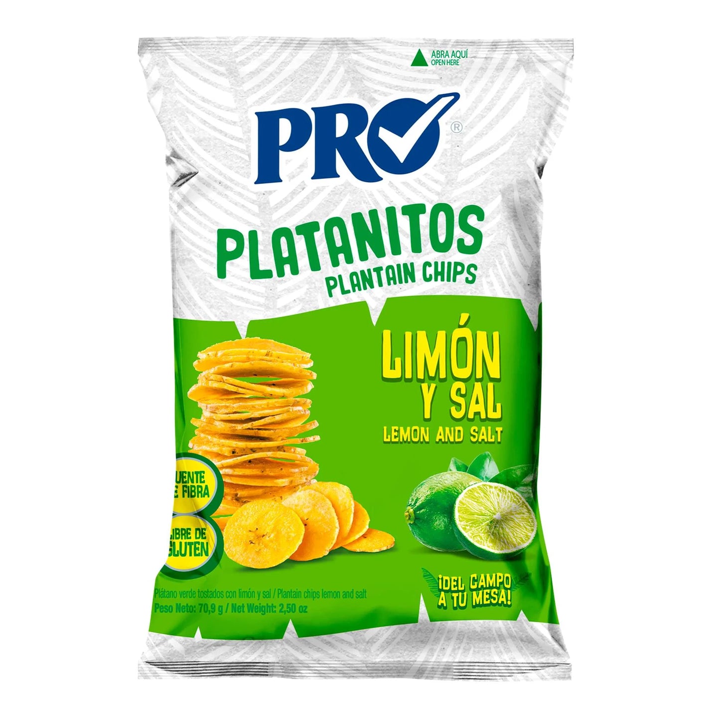 Platanito Verde con limon 65 gr