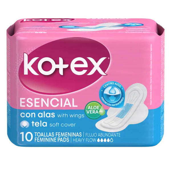 KOTEX TOALLA ESENCIAL CON ALAS TEL