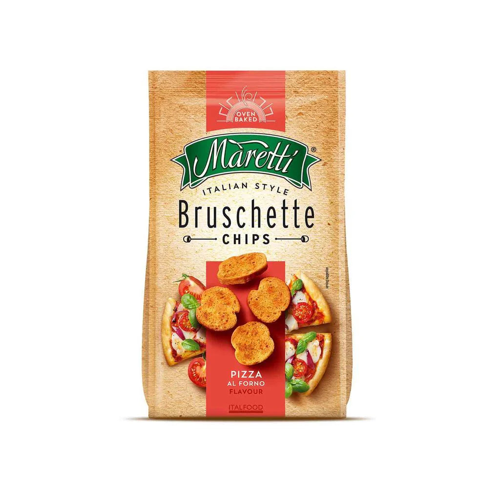 Bruchette Chips.  Pizza