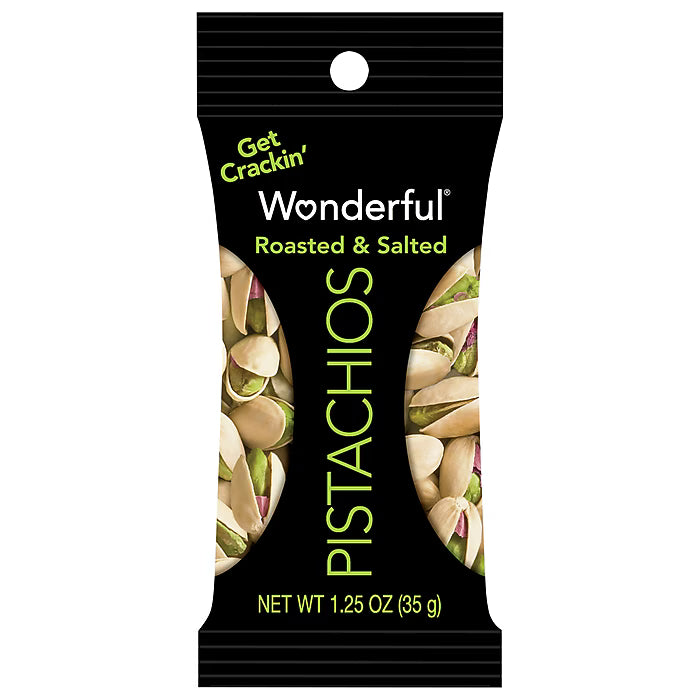 WONDERFUL PISTACHIOS ROASTED SALTED 1.25OZ