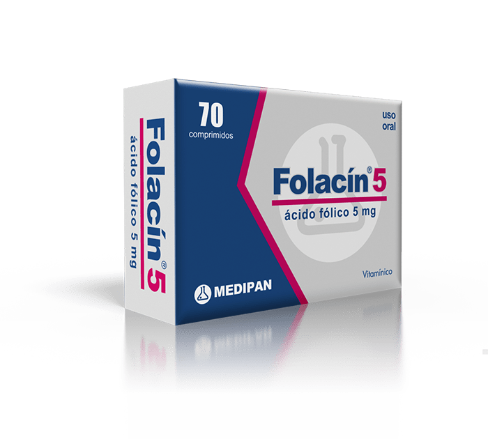 FOLACIN 5 X 80COMP  ACIDO FOLICO   TAB
