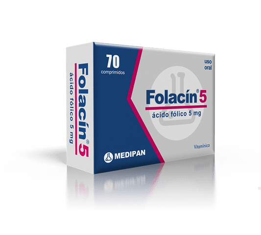 FOLACIN 5 X 80COMP  ACIDO FOLICO   TAB