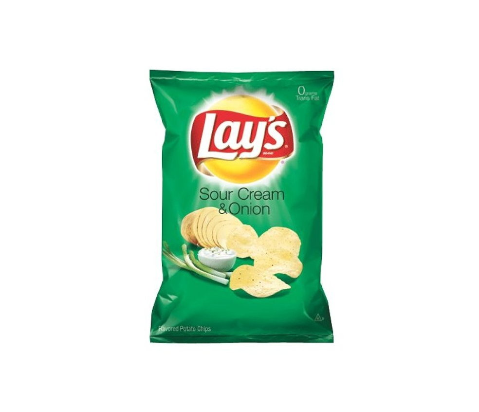 LAYS POTATO CHIPS SOUR CREAM AND ONION 1OZ