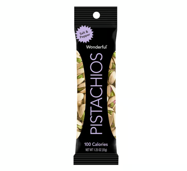 WONDERFUL PISTACHIOS SALT AND PEPPET 1.25OZ