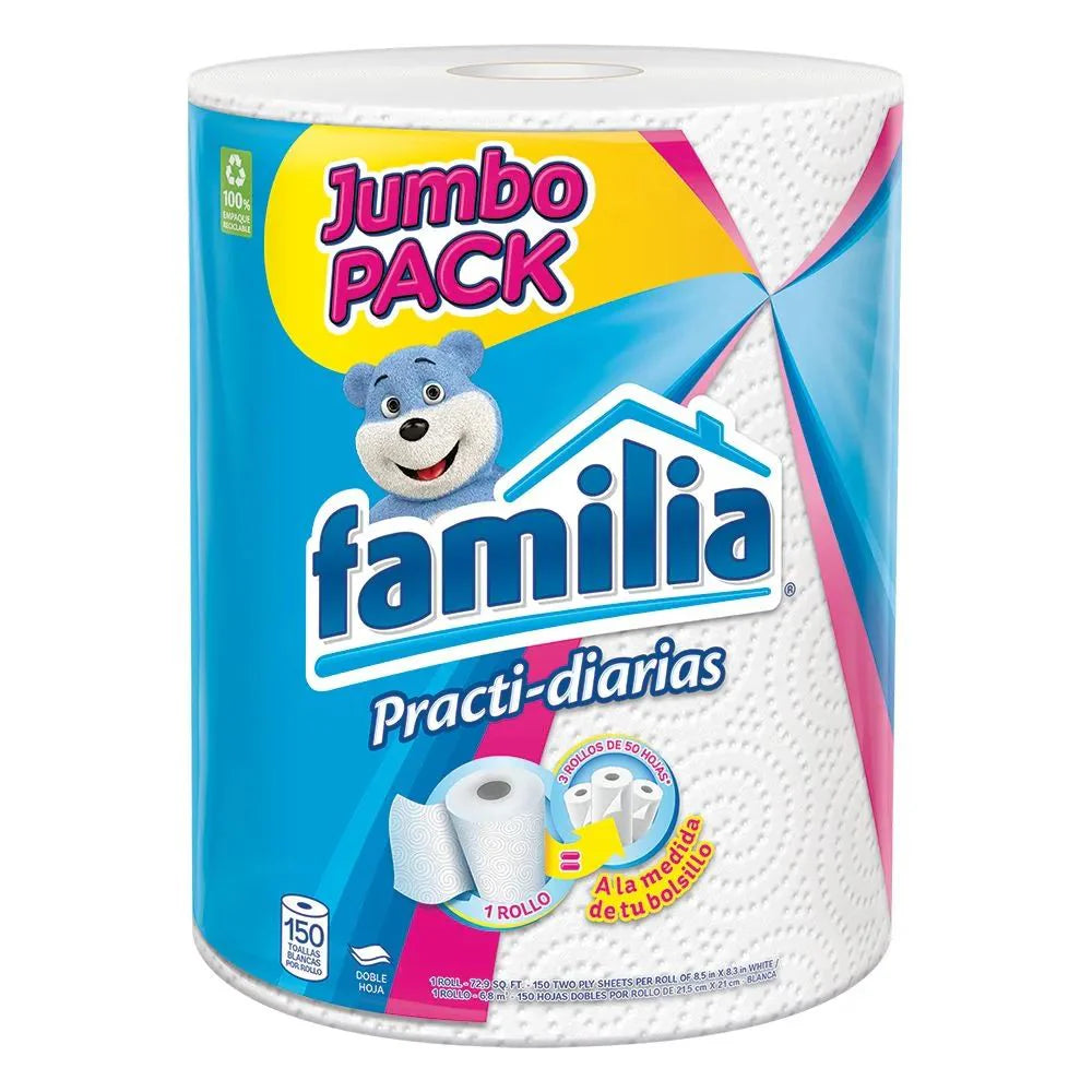 PAPEL TOALLA JUMBO PACK PRACTI DIARIAS 12X1 150H