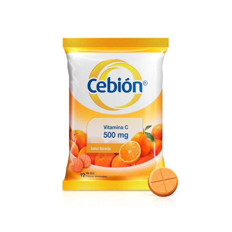 CEBION 500  NARANJA 12 X 12 (POR SOBRE)