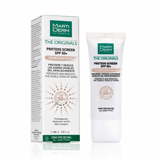 MARTIDERM-THE ORIGINALS, PROTEOS SCREEN SPF50+, CREMA FLUIDA CON COLOR 40ML