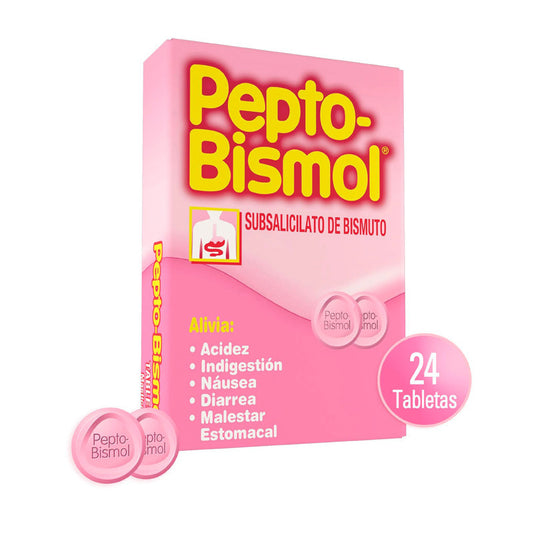 PEPTOBISMOL CAJA 24 TABLETAS