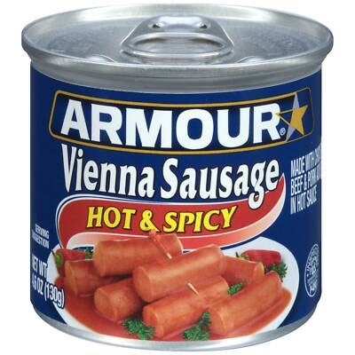 ARMOUR VIENNA SAUSAGES HOT AND SPICY 4OZ
