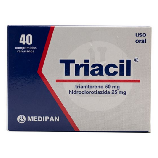 TRIACIL 50+25MG X 40 TRIAMTERENO+HIDROCLOROTIAZIDA TAB